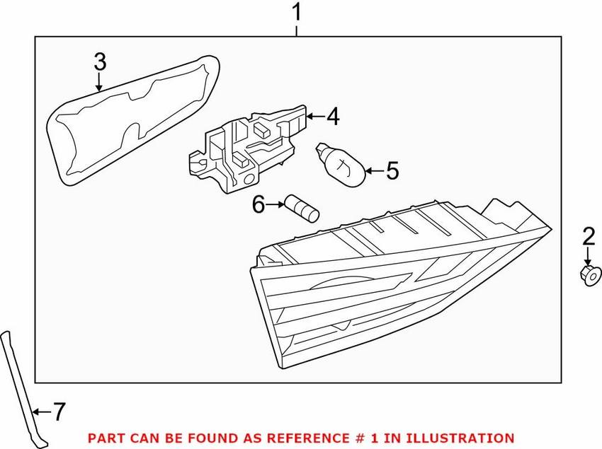 Audi Back Up Light Assembly - Driver Side 8V5945075B